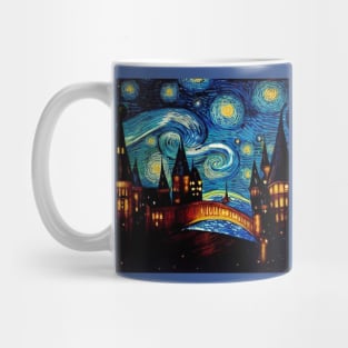 Starry Night Wizarding School Van Gogh Mug